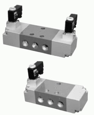 5/2, 5/3 electrically and 5/2 pneumatically controlled DN10