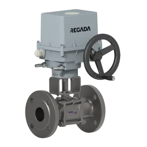 Three-pieces flanged ball valve