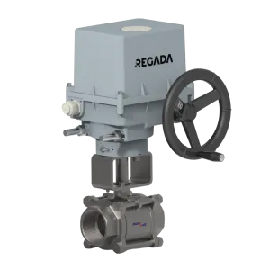 Three-piece threaded ball valve